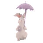 Nyúl tojással esernyővel poly 20,5cm