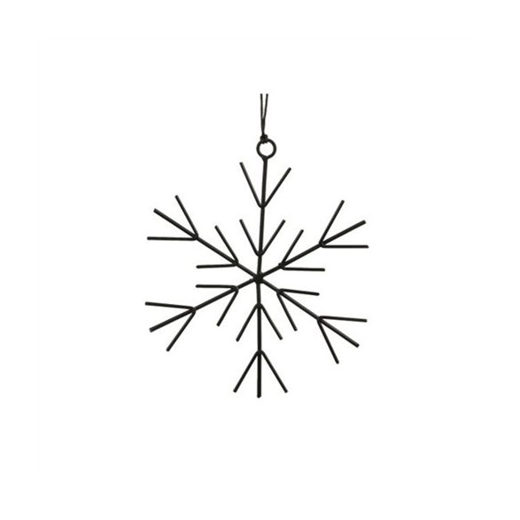 Hópihe akasztós fém 15,5cm - Fekete