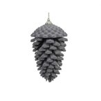 Toboz flokkolt, akasztós 14x8cm - Szürke S/2