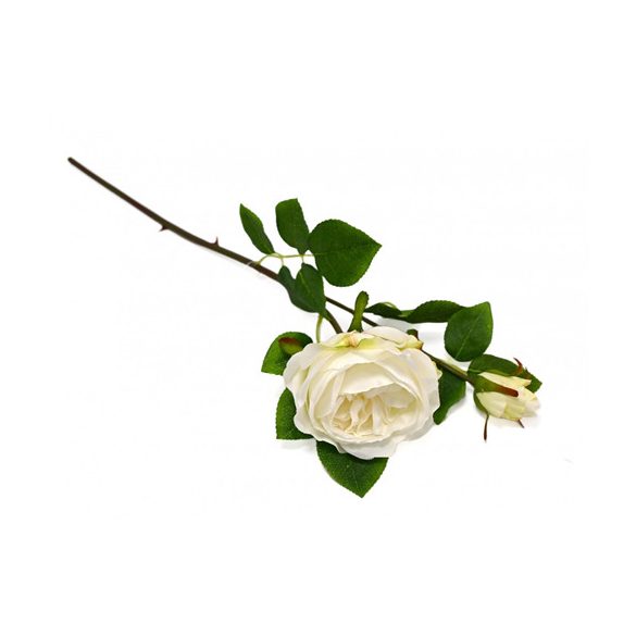 Rózsa ág 52cm - Fehér