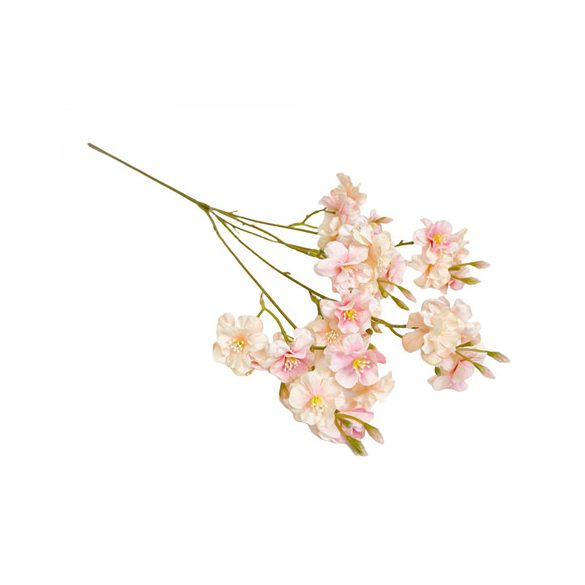 Cseresznye virág ág 63cm - Fehér-rózsaszín