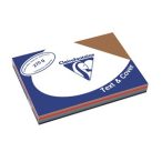   Karton bőrhatású Clairefontaine Text and Cover A/4 270g sötét vegyes szín 5x20 ív/csomag
