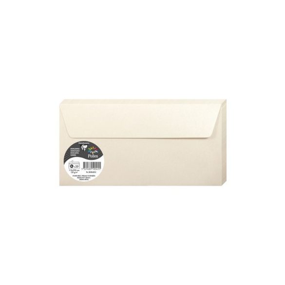 Boríték Clairefontaine Pollen Névjegy 9x14 cm szilikonos - Krém 5441C /DB