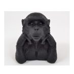 Figura gorilla műanyag 21cm - Fekete