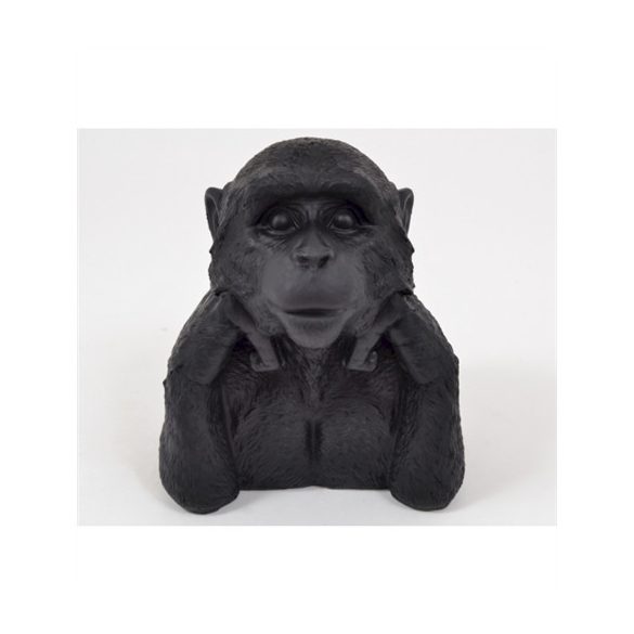 Figura gorilla műanyag 21cm - Fekete