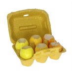 Tojástartó tojásokkal - Sárga