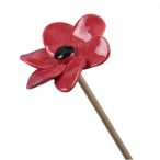 Virág betűzős kerámia 7cm - Piros