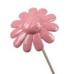 Virág betűzős kerámia 7,5cm - Rózsaszín