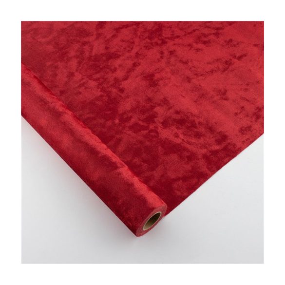 Bársony tekercs 48cm x 3m - Piros