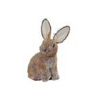Nyúl textil 13x10x21cm - Barna