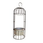 Kaspó fém kalitka krém - Nagy 66 cm x23 cm