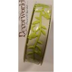 Filc áttört virágos szalag zöld