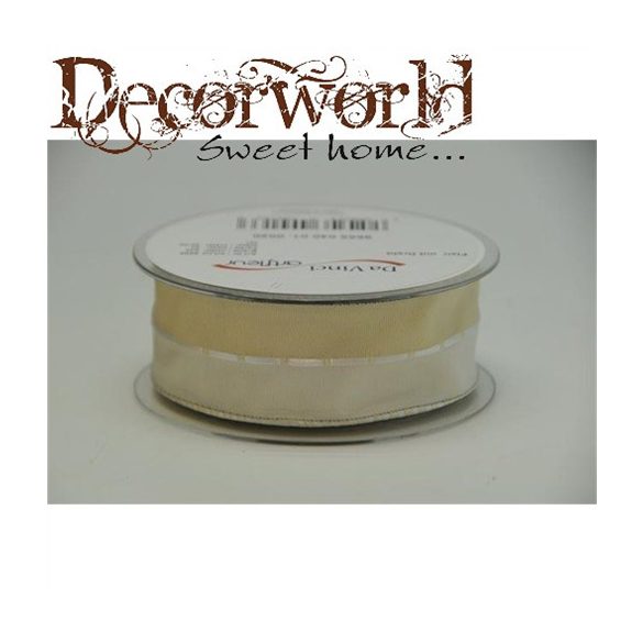 Szalag Flair textil 40mmx20m fehér krém SSS