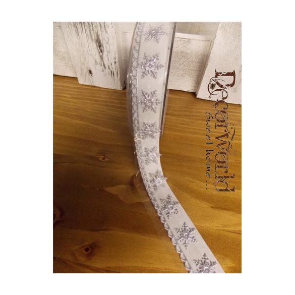 Szalag Sternanis textil 25mm x 5m ezüst