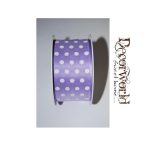 Szatén szalag pöttyös lila 4cm/10m