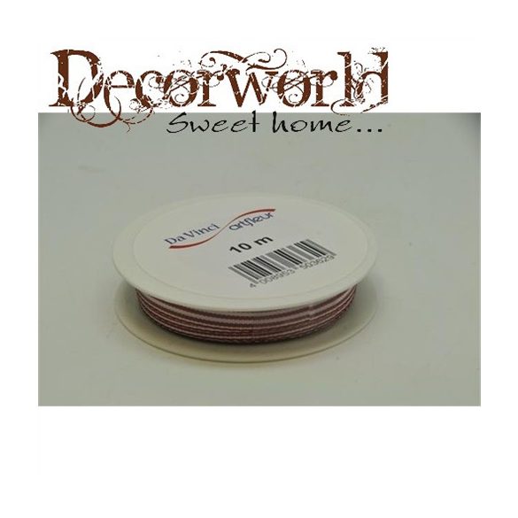 Szalag Breeze 10mmx10m textil csíkos - Bordó, fehér