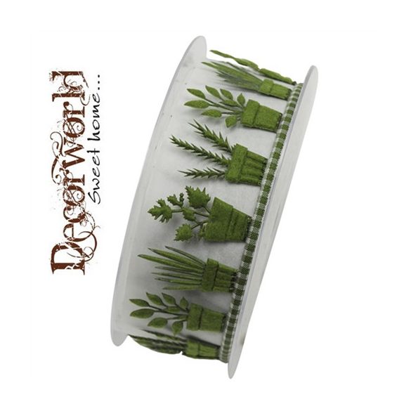 Szalag Kräuterküche textil 40mmx5m nád Akciós