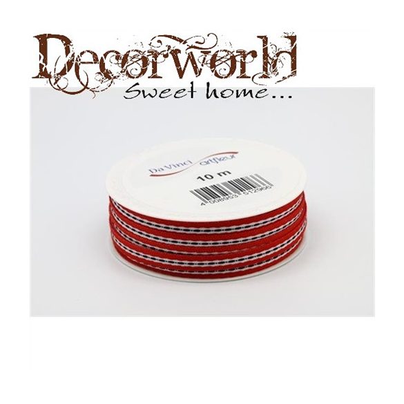 Szalag Baltik textil 8mmx10m piros SSS