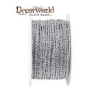 Szalag Glitzerkordel-Exklusiv textil 2mm x 10m ezüst