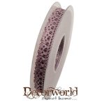 Szalag Valerie - Lurex textil 15mm x 10m - Mályva