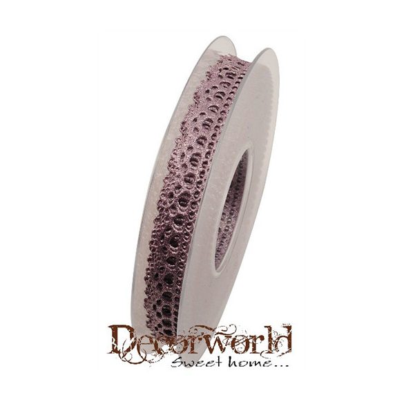 Szalag Valerie - Lurex textil 15mm x 10m - Mályva