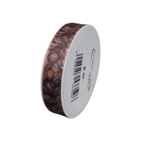 Szalag Coffee textil 15mm x 8m