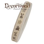 Szalag Osterzeit nyulas textil 15mmx10m sárga