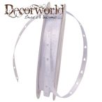 Szalag Honey szíves textil 6mmx10m fehér