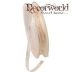 Szalag Honey szíves textil 6mmx10m krém