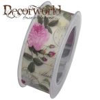 Szalag virággal textil 40mmx8m