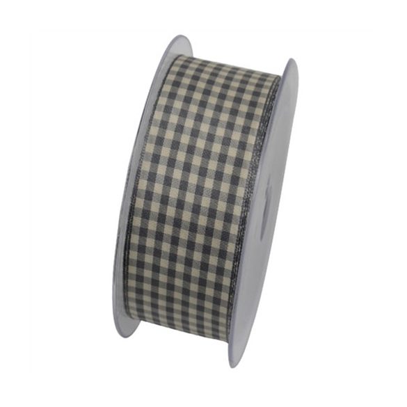 Szalag kockás textil 40mmx10m szürke