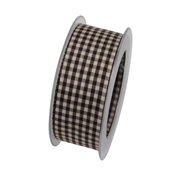 Szalag kockás textil 40mmx10m barna