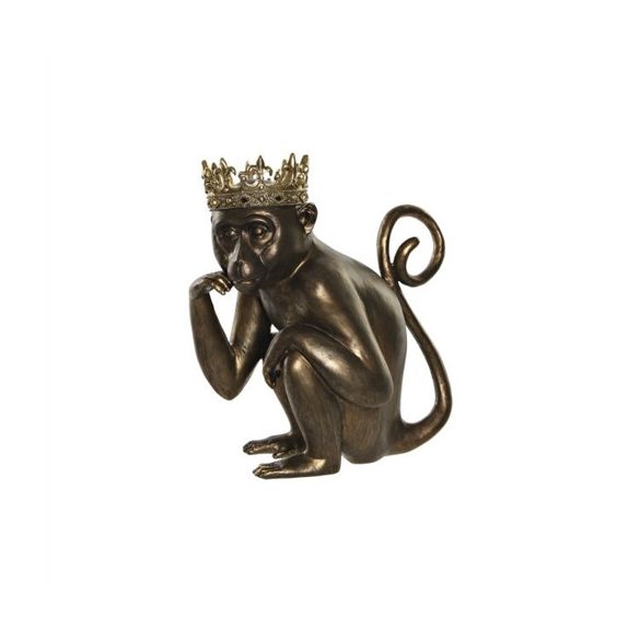 Figura majom korona poly 36x21x39 cm