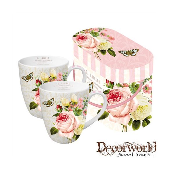 PPD Bögre díszdobozban sett/2 Jardin Rose