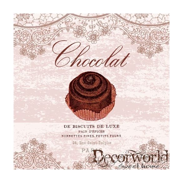 PPD Szalvéta 33x33cm Chocolat  20db
