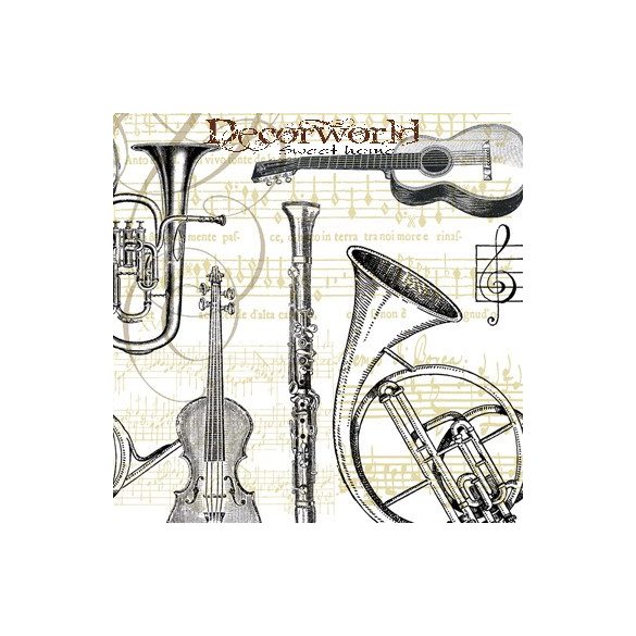 PPD Szalvéta 33x33cm Concerto Ivory  20db