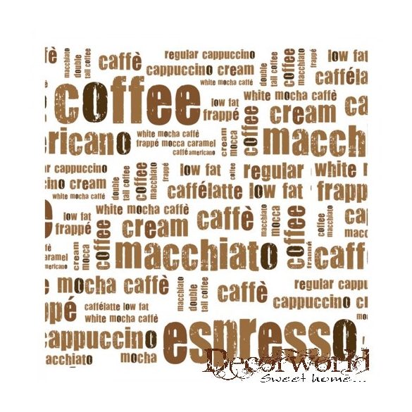 PPD Szalvéta 33x33cm  20/cs Caffe Americano