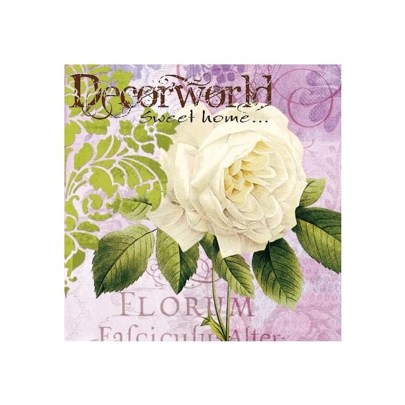 PPD Szalvéta 33x33cm Flora Mystique:White Rose  20db