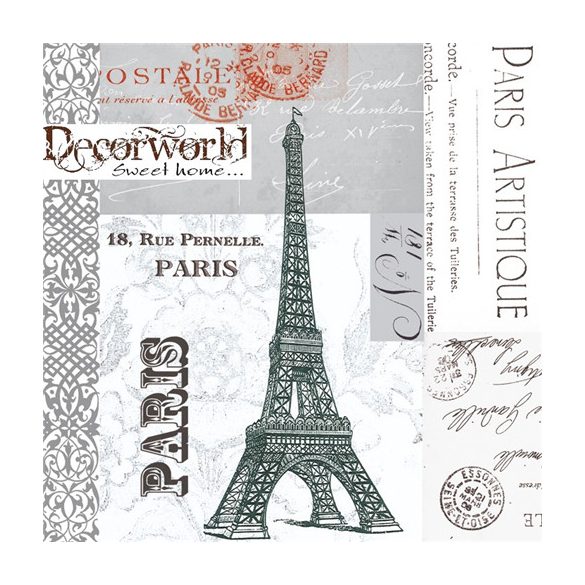 PPD Szalvéta 33x33cm Paris 20db