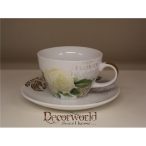   PPD Cappucino csésze szett/2 alátéttel díszdobozban Flora Mystique Gold Rose