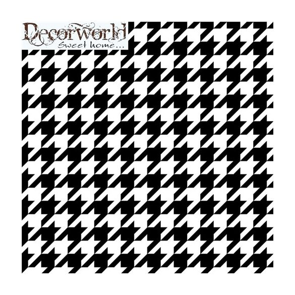 PPD Szalvéta 33x33cm Houndstooth black  20db