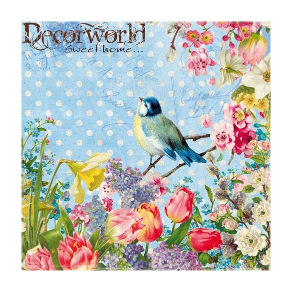 PPD Szalvéta 33x33cm Vintage Bird  20db