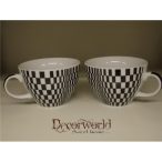   PPD Cappucino csésze szett/2 alátéttel díszdobozban Op Art