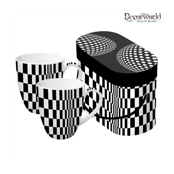PPD Bögre díszdobozban sett/2 Op Art