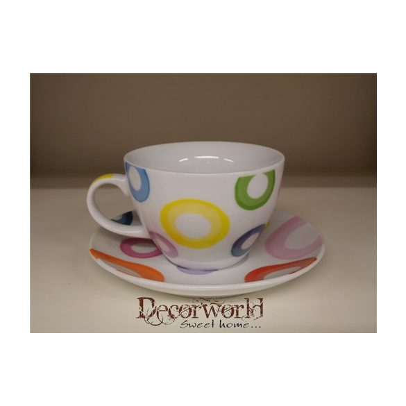 PPD Cappucino csésze szett/2 alátéttel díszdobozban Loops Mix