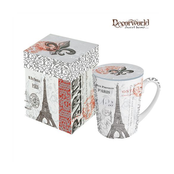 PPD Bögre fedővel díszdobozban Tea Mug Paris