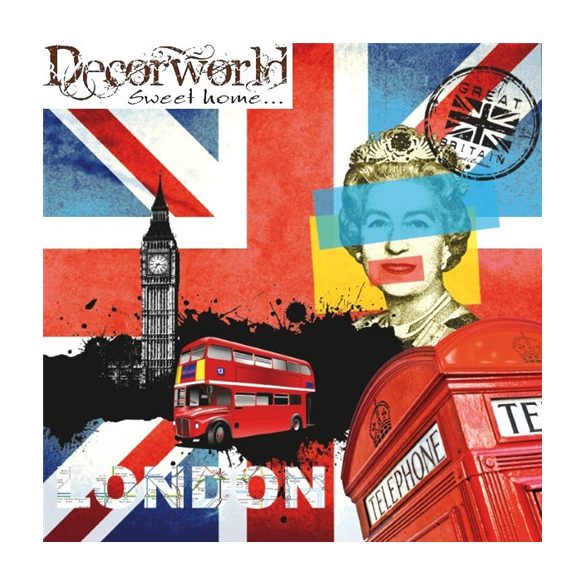 PPD Szalvéta 33x33cm Very British  20db