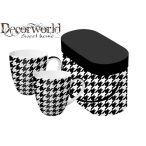 PPD bögre készlet S/2 db Houndstooth black