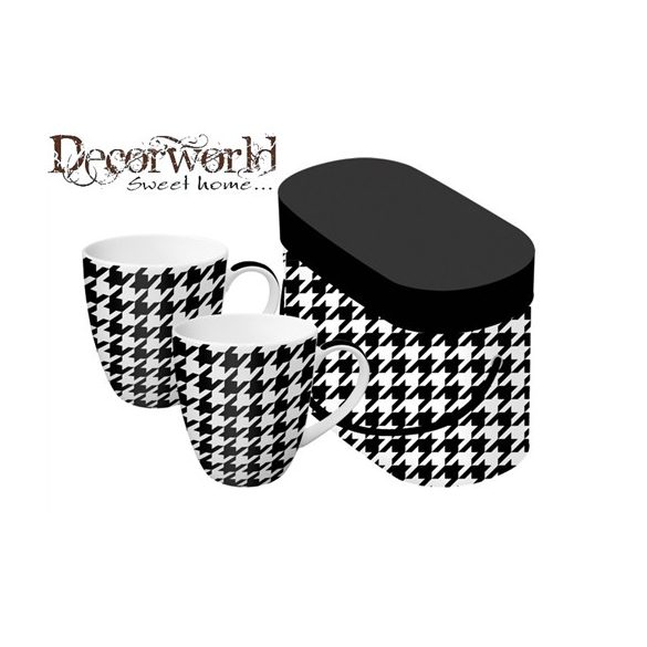 PPD bögre készlet S/2 db Houndstooth black