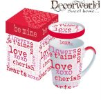 PPD Bögre fedővel díszdobozban Love